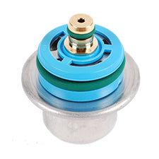 Quantum fuel pressure regulator can for intake and carb system, model 821-0431, with visible components on a clean surface.