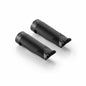 Black RIZOMA Snake footpegs for motorcycle foot controls, featuring sleek design and durable construction.