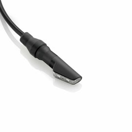 Pair of RIZOMA Ts Tail and Brake Lights in black for motorcycles, featuring sleek illumination design.