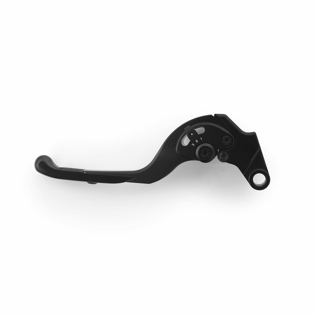 RIZOMA adjustable black clutch lever for Kawasaki motorcycles, featuring a sleek design and ergonomic grip.
