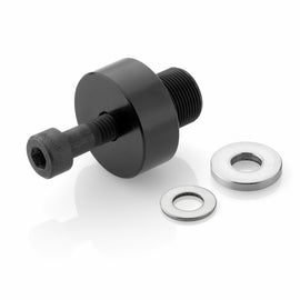 RIZOMA black mirror mount bracket with cut edge design, compatible with Kawasaki motorcycle, model 58-LP305B