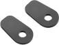 RIZOMA black turn signal mounting kit with two pieces, designed for motorcycle turn signal installation and customization.