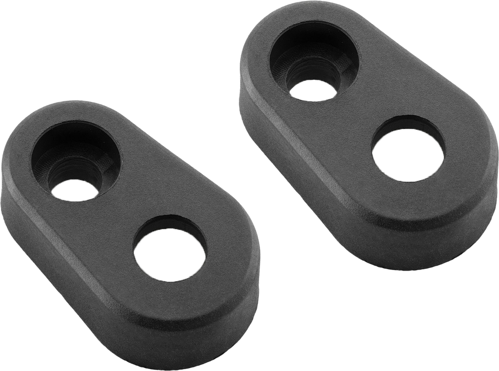 RIZOMA black turn signal mounting kit with two adjustable brackets for motorcycle indicators, model 58-FR231B.