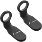 Pair of black Rizoma turn signal mounting kits with light units, designed for easy installation on motorcycles.