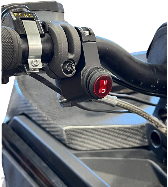 Universal RSI electrical handlebar switch for motorcycles, featuring easy-to-use controls and durable design.