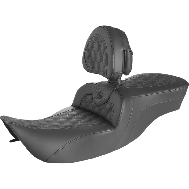 SADDLEMEN ROAD SOFA L/S SEAT WITH BACKREST HARLEY BAGGERS 97-07 - The Speed Shop Canada