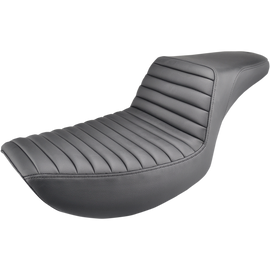 SADDLEMEN STEP UP SEAT BLACK TUCK AND ROLL HARLEY FXR MODELS - The Speed Shop Canada