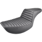 SADDLEMEN STEP UP SEAT BLACK TUCK AND ROLL HARLEY FXR MODELS - The Speed Shop Canada