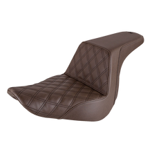 Load image into Gallery viewer, SADDLEMEN STEP UP SEAT BROWN L/S HARLEY SOFTAIL M8 FXLR/S/T FLSB - The Speed Shop Canada