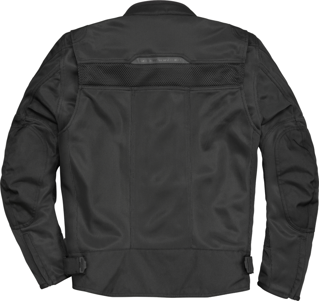 Black Scorpion EXO Vortex Air II jacket, men's medium, lightweight motorcycle jacket with ventilation and protective features.