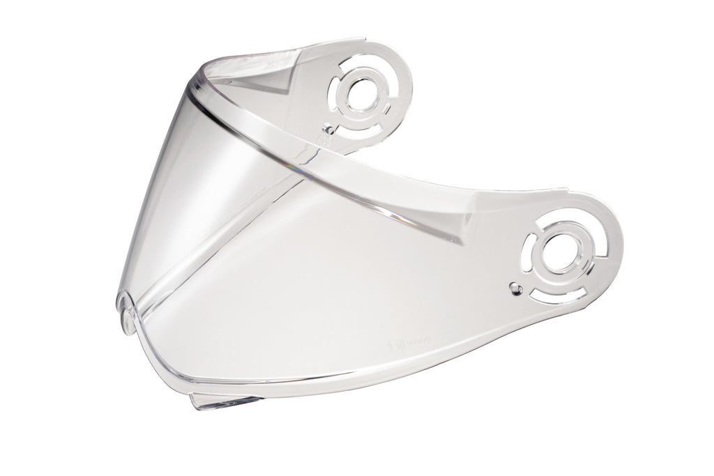 Clear SCORPION EXO Exo-At960 faceshield showing transparent protective shield with black headgear attachment.