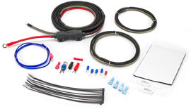 Scosche 8 Gauge Amp Install Kit for audio systems, including cables and connectors, designed for vehicle audio installation.