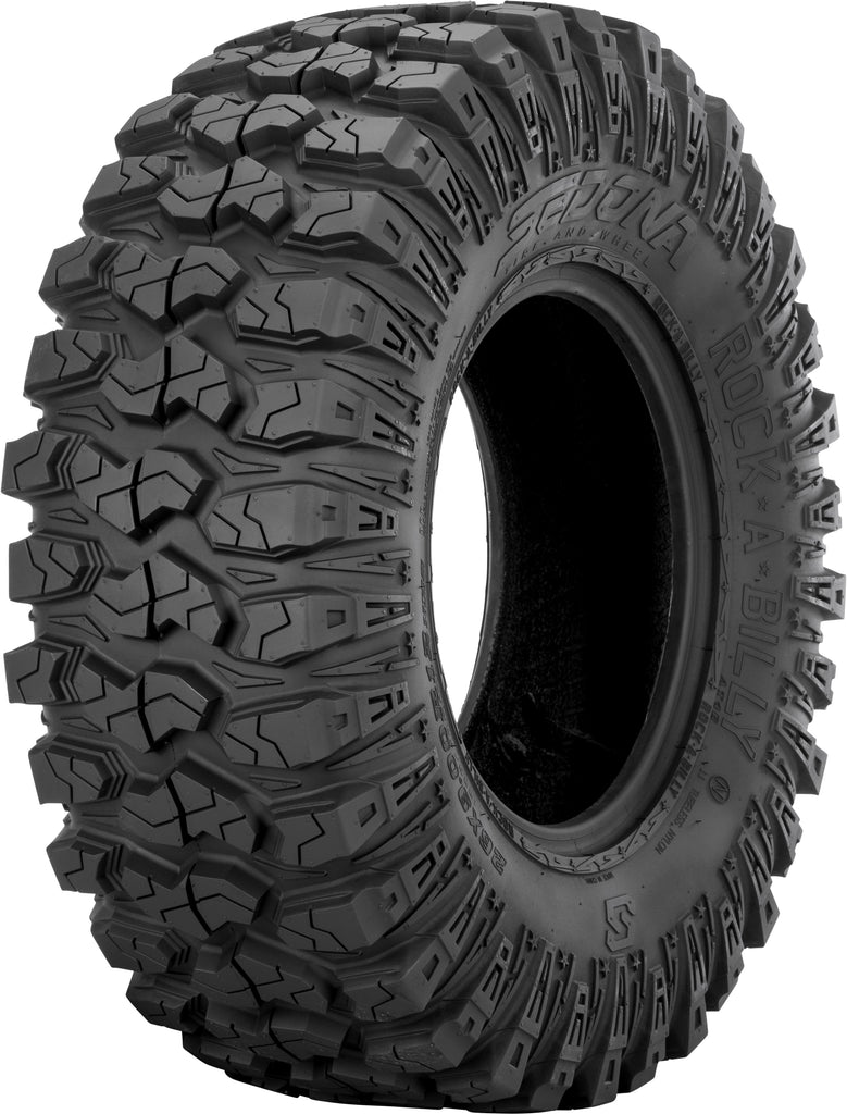 Sedona Rock-A-Billy 26x9R12 radial tire with 8PR load rating, suitable for off-road vehicles, featuring durable tread and sidewall.