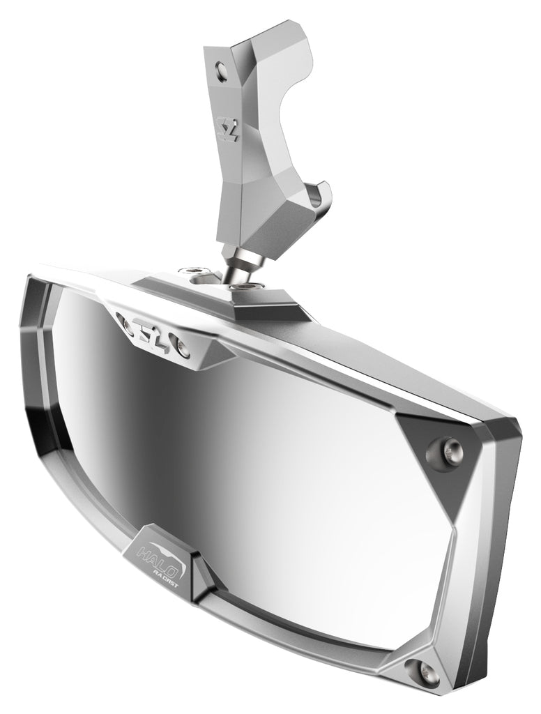 Seizmik All Balls Halo RA cast rear mirror can for off-road vehicles, showing a sturdy, black mirror can with mounting hardware.