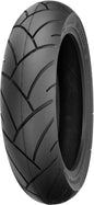 Shinko 741 Series rear street motorcycle tire, 130/80-16 64H bias tubeless design, shown on a motorcycle wheel.