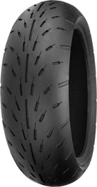 Shinko 003 Stealth Rear Motorcycle Tire 190/50ZR17 radial tire with 73W load and speed rating, mounted on a motorcycle wheel
