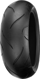 Shinko 010 Apex Rear Motorcycle Tire 200/50ZR17 with 75W load and speed rating, shown in black on a wheel.