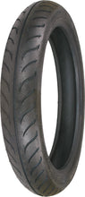Load image into Gallery viewer, Shinko 611 Series front motorcycle tire MM90-19, bias ply, 61H load rating, tubeless, black rubber tread with sidewall branding.