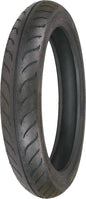 Shinko 611 Series front motorcycle tire MM90-19, bias ply, 61H load rating, tubeless, black rubber tread with sidewall branding.