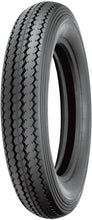 Load image into Gallery viewer, Shinko Classic 240 front motorcycle tire, 100/90-19 size, bias ply, tubeless, with 63H load and speed rating, mounted on wheel