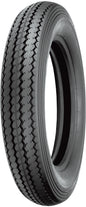 Shinko Classic 240 front motorcycle tire, 100/90-19 size, bias ply, tubeless, with 63H load and speed rating, mounted on wheel