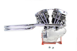 VTWIN  HARLEY SHOVELHEAD HIGH SHOTGUN PIPES CHROME - The Speed Shop Canada
