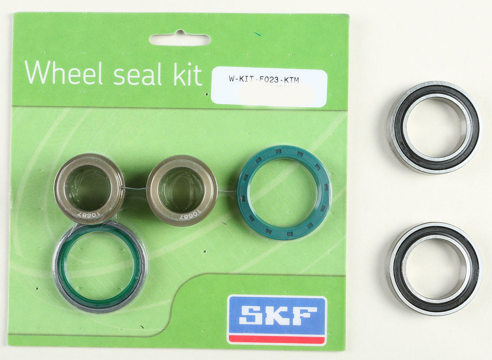 SKF front wheel seal kit with bearings for drive applications, showing the sealed components and bearing assembly in the image.