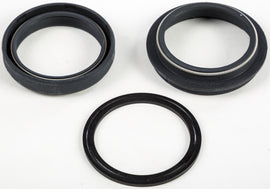 SKF Fork Seal Kit 43mm black suspension seal set, compatible with motorcycle forks, provides effective sealing and durability.