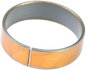 SKF outer fork bushing for suspension, 47mm with PTFE on external side, shown in black rubber and metal construction.