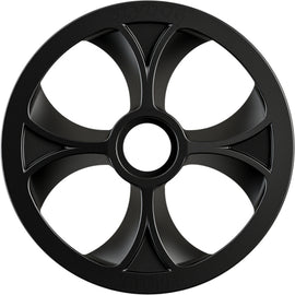 Slydog Vortex Bogie Wheel 10-inch black Alpha wheel for all-terrain vehicles, featuring durable construction and sleek black finish.