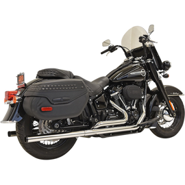 BASSANI DUAL EXHAUST STRAIGHT CAN CHROME HARLEY DAVIDSON SOFTAILS 18-25 - The Speed Shop Canada