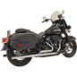 BASSANI DUAL EXHAUST STRAIGHT CAN CHROME HARLEY DAVIDSON SOFTAILS 18-25 - The Speed Shop Canada