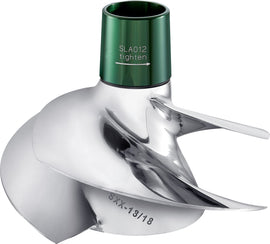 Solas Sxx-Cd-13/18 drive impeller for marine engines, shown in black with detailed blades, by Solas.