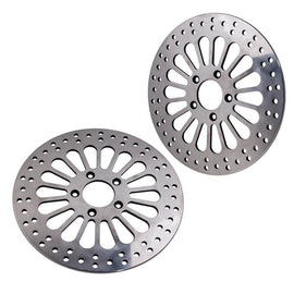 SPOKE STYLE CHROME/BLACK BRAKE ROTOR (EACH) HARLEY DAVIDSON - The Speed Shop Canada