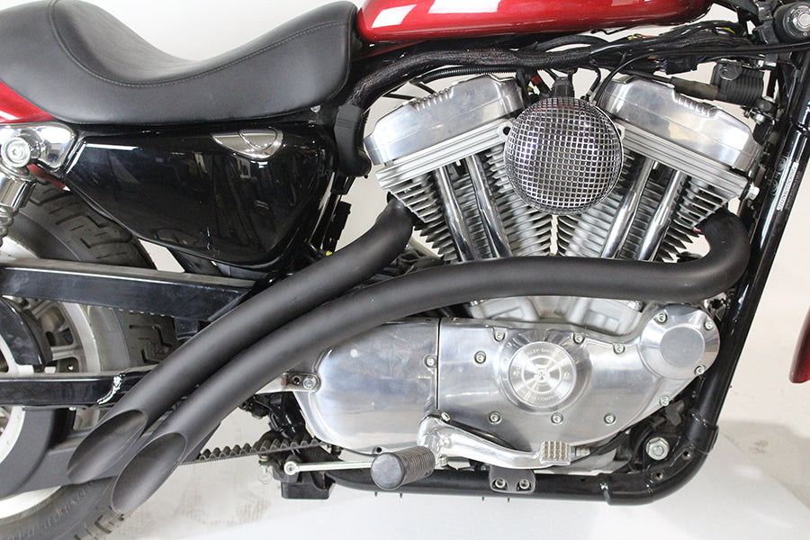 CYCLE SHACK CURVED BLACK EXHAUST 90-23  HARLEY SPORTSTER 883 / 1200 - The Speed Shop Canada