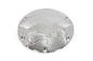 Chrome Flame Derby Cover for drive line by Sputhe, featuring a stylish flame design on a durable metal cover.