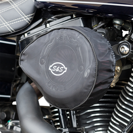 S&S Cycle air filter pre-filter rain covers, tear-drop shape, designed to protect motorcycle air filters from rain and debris