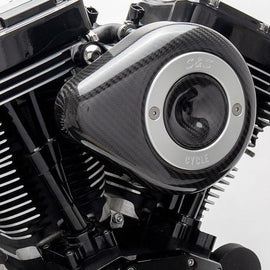 S&S CYCLE CARBON FIBRE TEARDROP AIR FILTER KIT HARLEY TBW MODELS 08-17 - The Speed Shop Canada