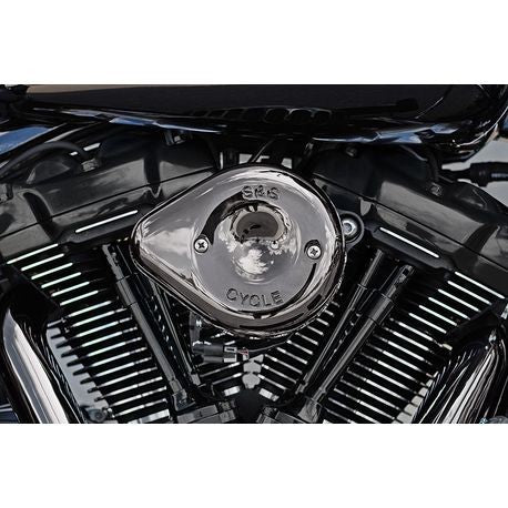 S&S CYCLE LAVA CHROME MINI STEALTH TEARDROP AIR FILTER KIT HARLEY M8 - The Speed Shop Canada