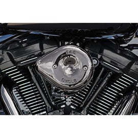 S&S CYCLE LAVA CHROME STEALTH TEARDROP AIR FILTER KIT HARLEY MODELS 23-24 - The Speed Shop Canada