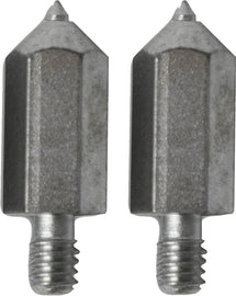 Pair of STRAIGHTLINE Ice Scratchers with carbide tips for snowmobile ice augers, designed for durable ice cutting performance.