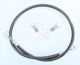 Streamline rear Honda brake line in smoke color, designed for enhanced braking performance and durability.