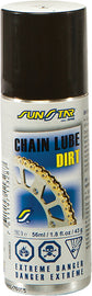 Sunstar Chain Lube Dirt 56ml bottle, a chemical lubricant for bicycle chains with dirt-resistant properties.