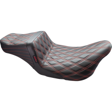Load image into Gallery viewer, LEPARA TAILWHIP SEAT BLACK/RED DIAMOND STITCH HARLEY BAGGERS 08-24 - The Speed Shop Canada