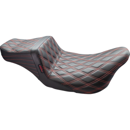 LEPARA TAILWHIP SEAT BLACK/RED DIAMOND STITCH HARLEY BAGGERS 08-24 - The Speed Shop Canada