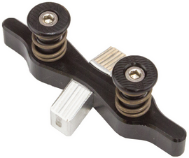 Tamer Double Button Holeshot Device suspension component designed for off-road vehicles, showcasing the device with buttons and mounting points.