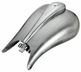 Steel stretched fuel tank for Harley Davidson Baggers 2008-2017 by The Speed Shop, showing sleek metal finish and custom design.