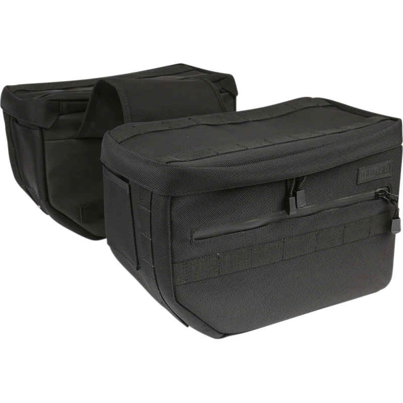 All Balls Thrashin Supply Escape V2 saddlebag luggage for motorcycles, universal fit, durable storage solution for riders