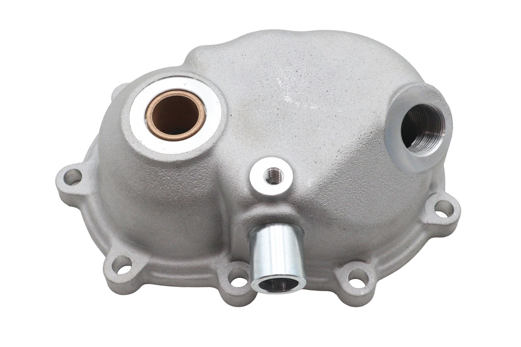 Cast aluminum transmission kick starter cover for Big Twin Harley motorcycles by Ultima, durable and precisely machined.