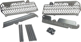 Natural Yamaha YZ250F radiator guards by UNABIKER, showcasing durable braces designed to protect motorcycle radiators.